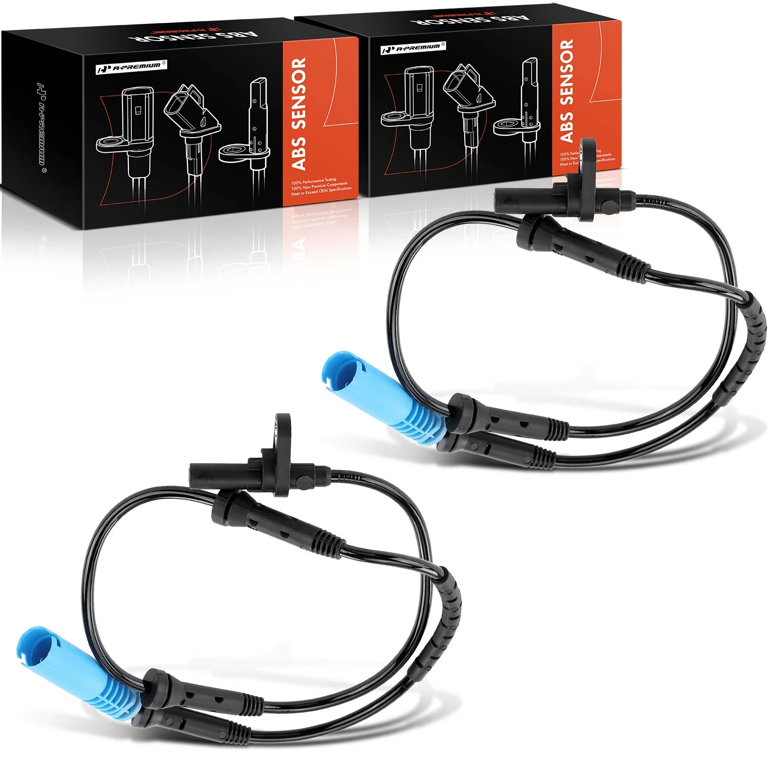 2 Pcs Front Driver & Passenger ABS Wheel Speed Sensor